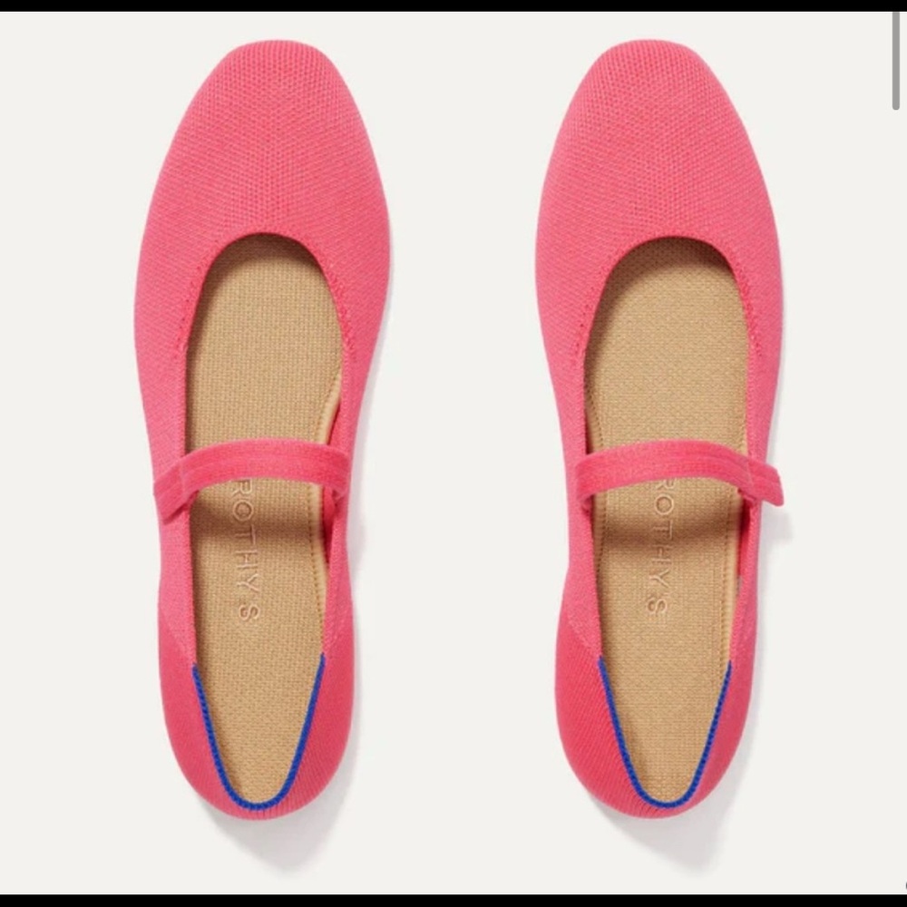 Rothy’s Ballerina Mary Jane Slippers Pink Size 10